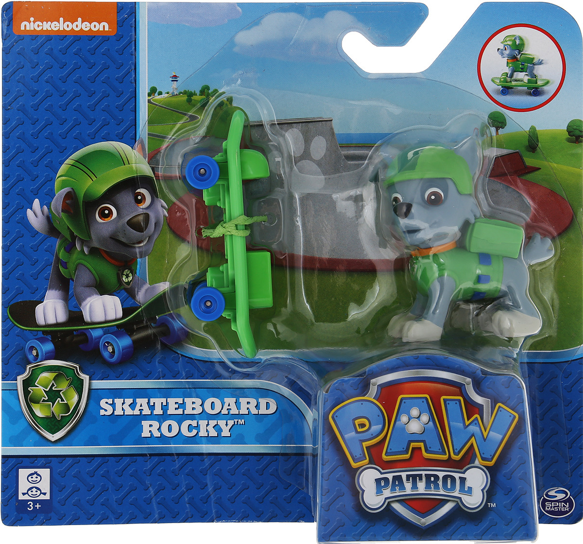 фото Paw Patrol Фигурка Rocky со скейтбордом