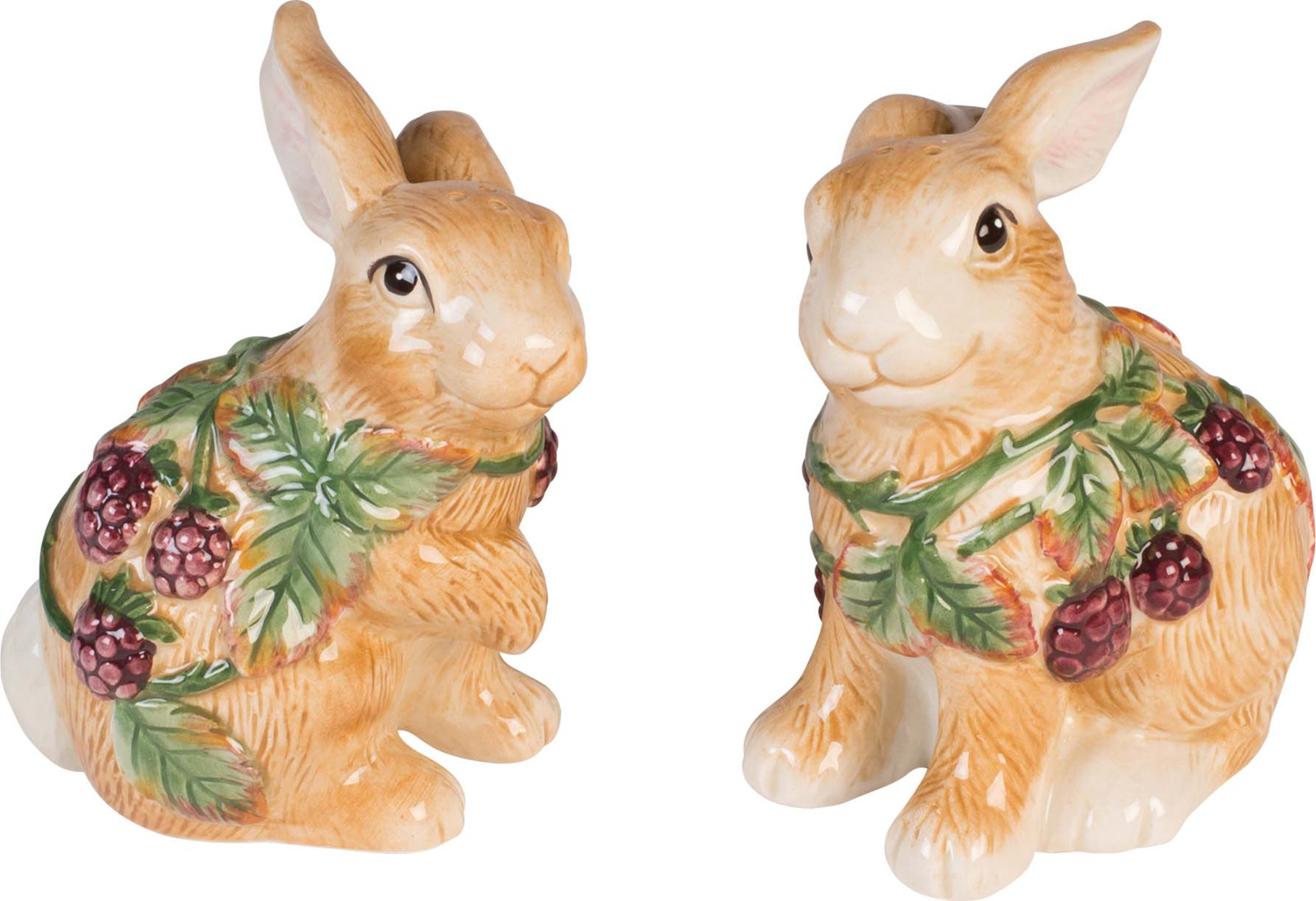 фото Набор для специй Fitz and Floyd Соль и перец Кролики в ежевике, Керамика