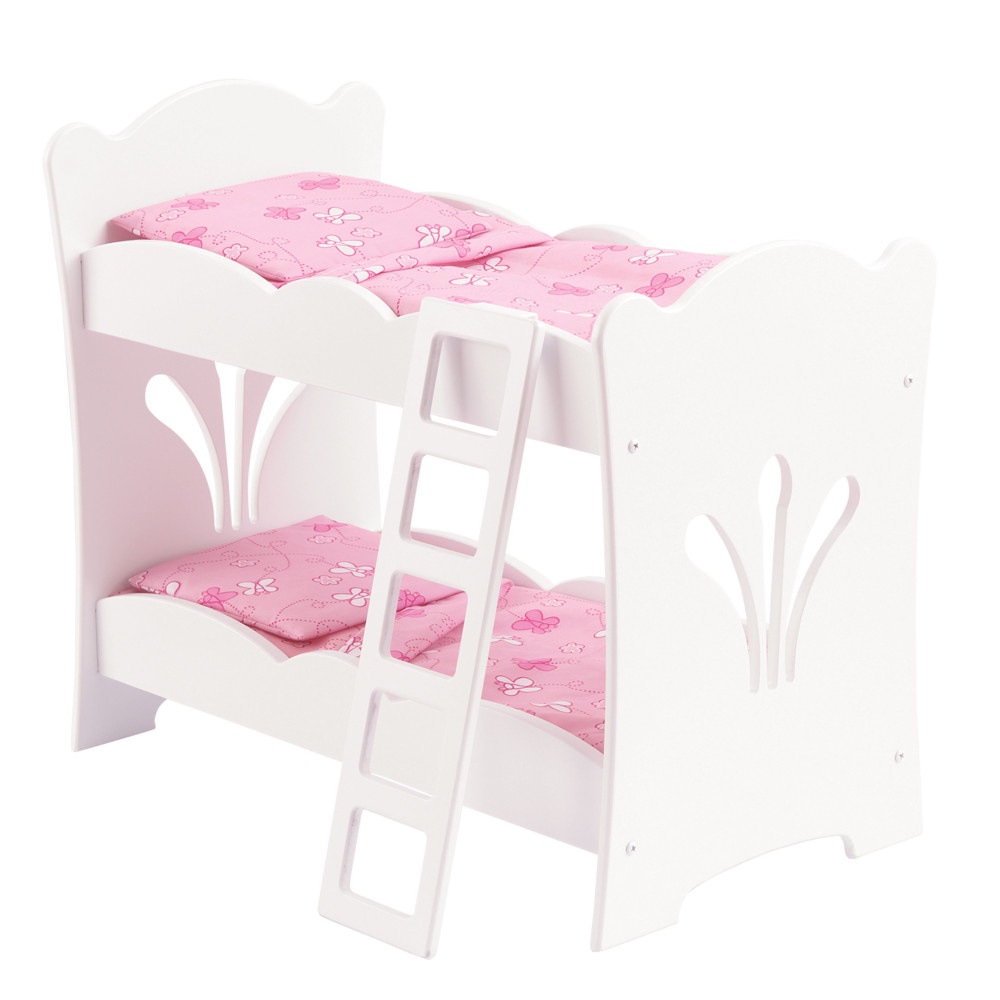 Мебель для кукол KidKraft, двухярусная кроватка, цвет:белый