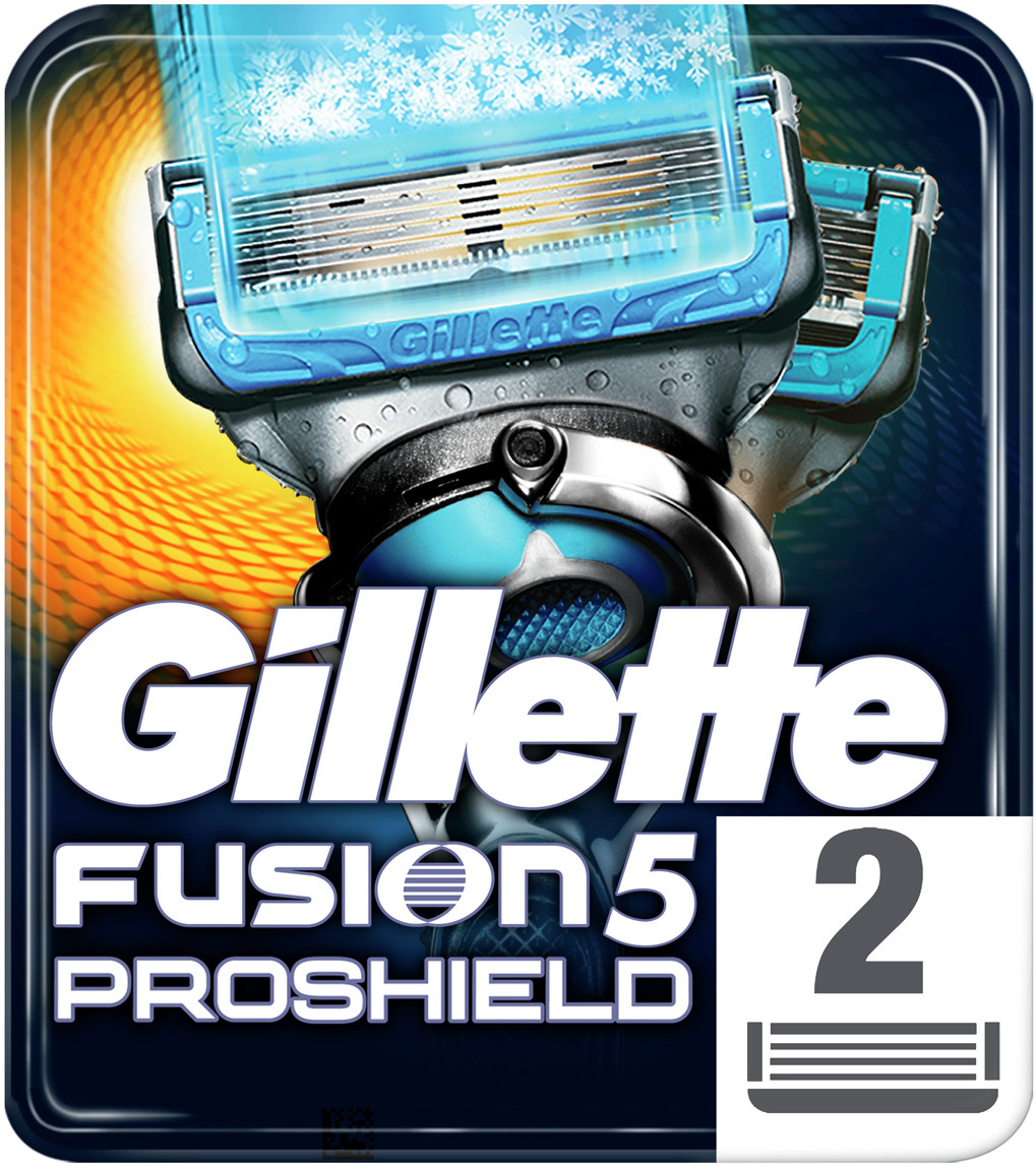 Сменные Кассеты Gillette Fusion5 ProShield Chill с охлаждающей технологией, 2 шт Сменные Кассеты Gillette Fusion5 ProShield Chill с охлаждающей технологией, 2 шт