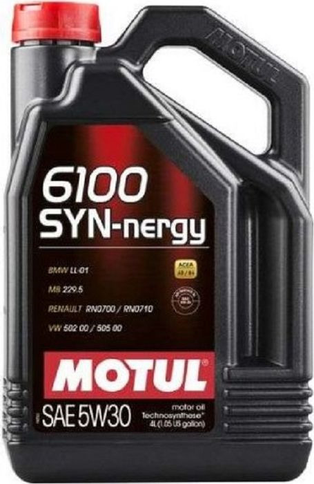 фото Масло моторное Motul 6100 Syn-Nergy SAE, синтетическое, 5W-40, SL/CF, 4 л