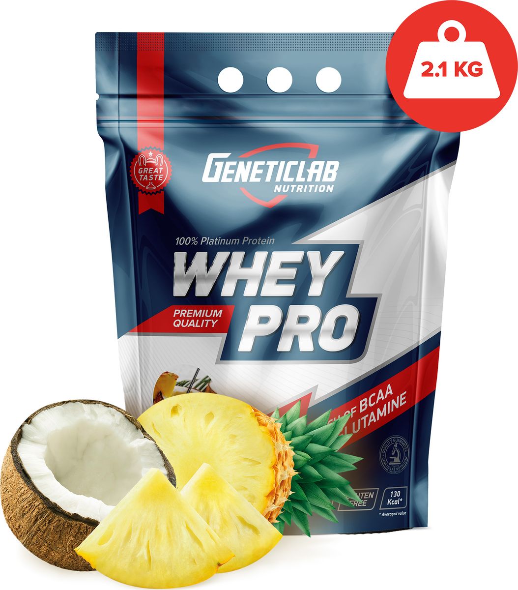 Протеин сывороточный Geneticlab Nutrition Whey Pro, пина колада, 2,1 кг