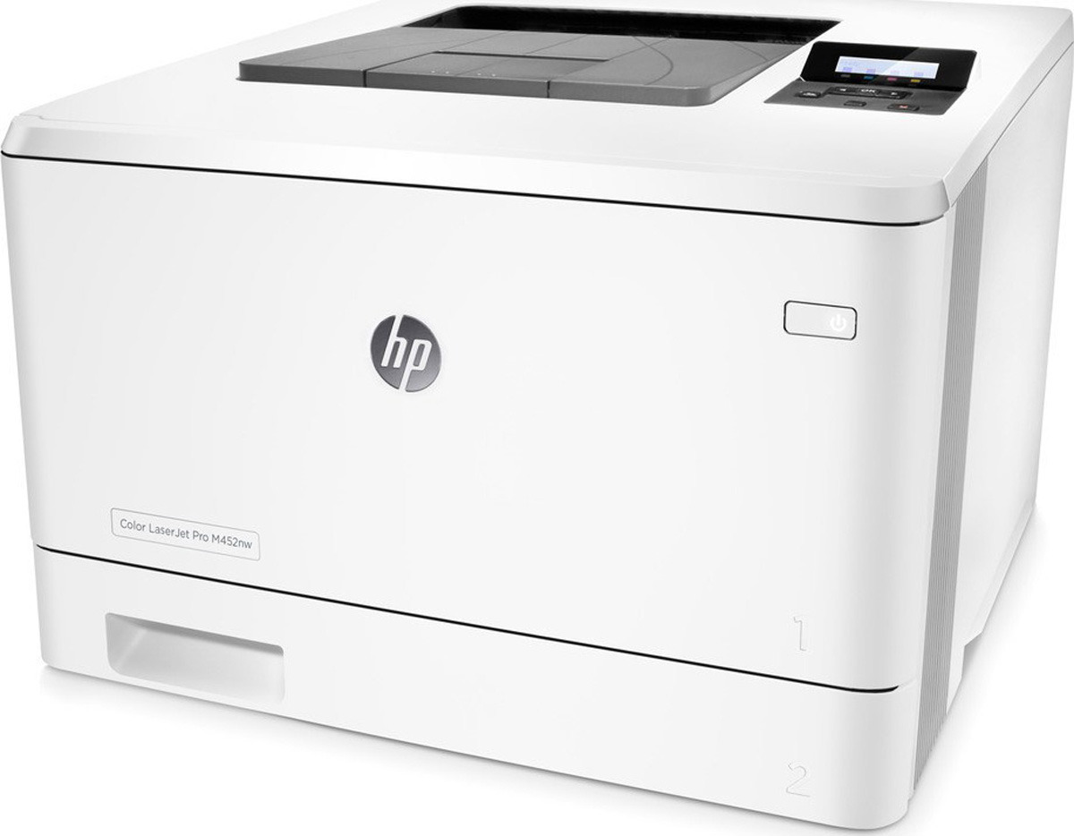 Принтер HP Color LaserJet Pro M452nw, цвет: белый