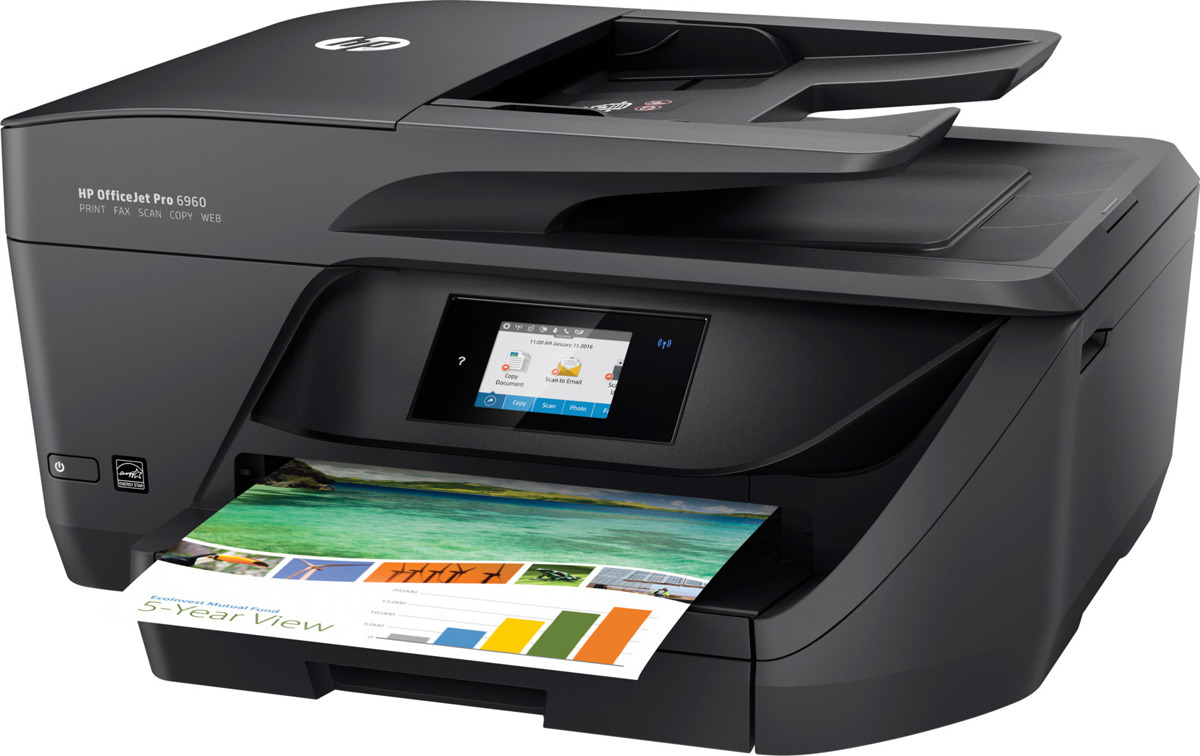 фото МФУ HP Officejet Pro 6960, цвет: черный