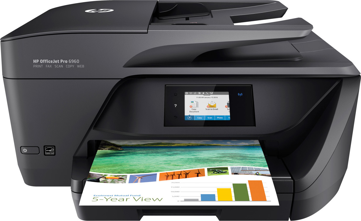 фото МФУ HP Officejet Pro 6960, цвет: черный