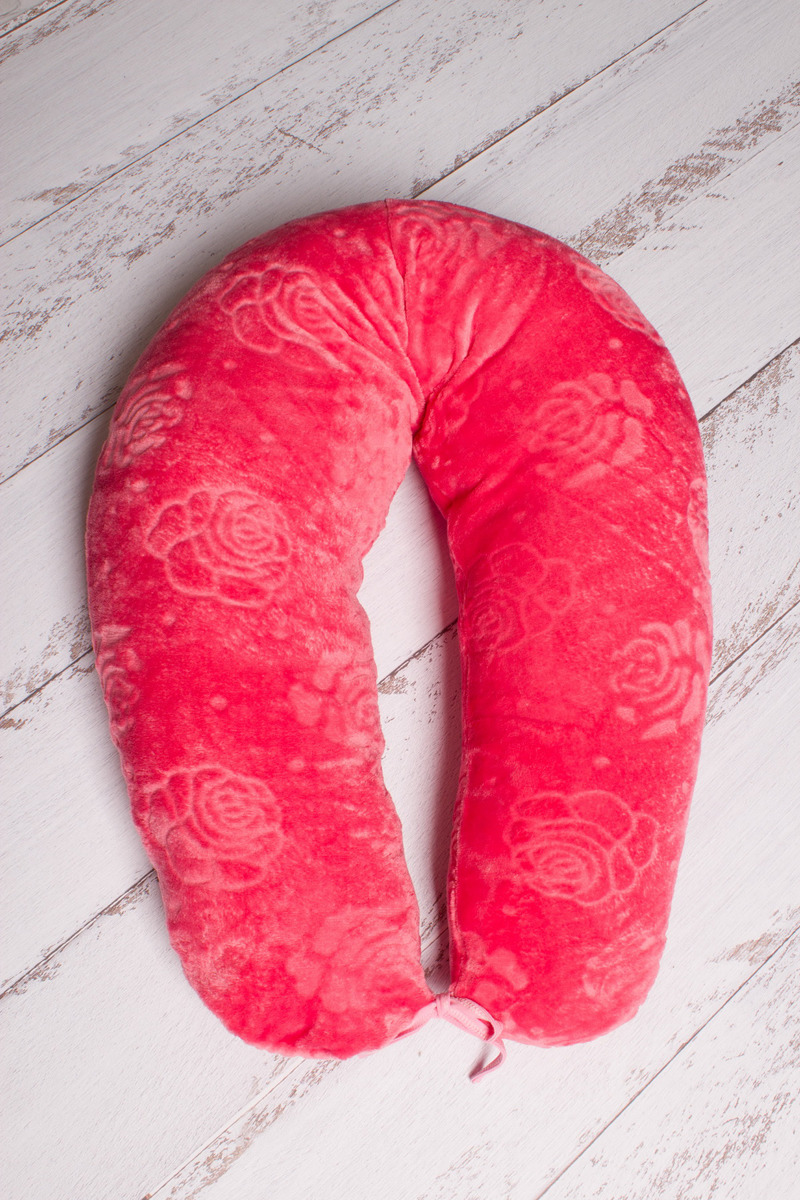 фото Подушка для кормящих и беременных 40 недель, цвет: коралловый, 170 см. ПБХО2-170