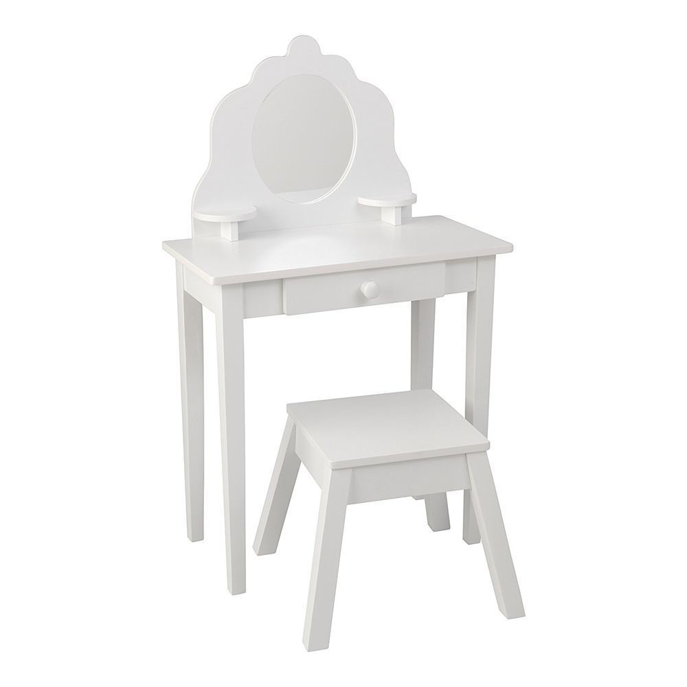 фото Туалетный столик KidKraft  "Модница", для девочки, из дерева, цвет:белый