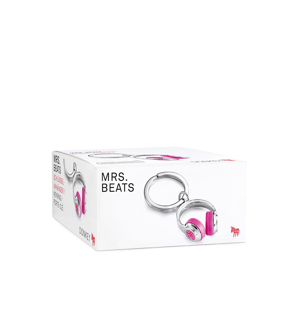 фото Брелок Donkey products Mrs. Beats для ключей, цвет: розовый, DO400901