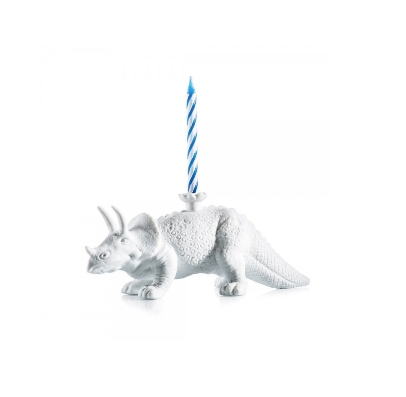 фото Подсвечник Donkey products Happy Zoo-Day-Dino, цвет: белый, 12,5 х 4,5 х 4,7