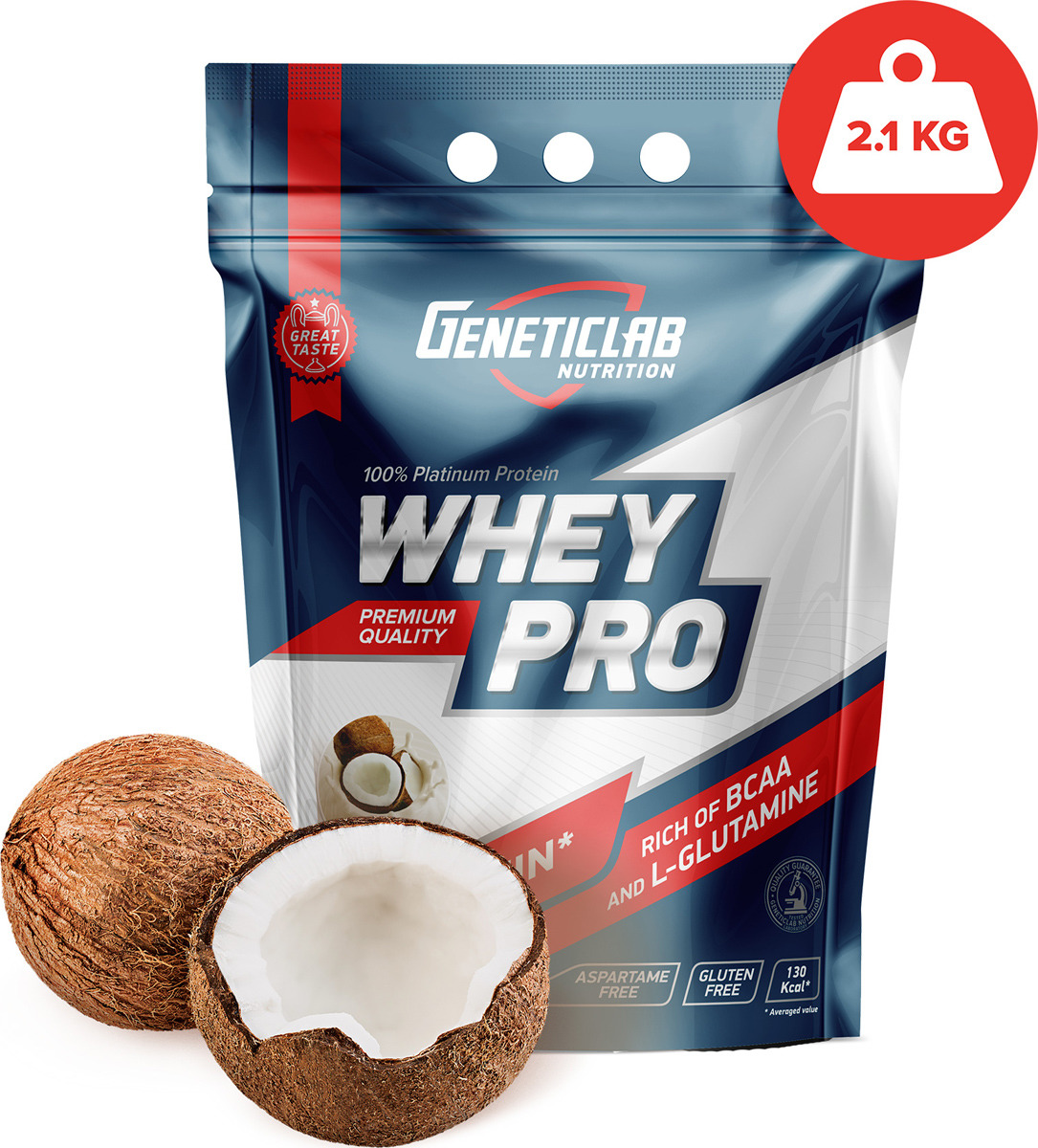 Протеин сывороточный Geneticlab Nutrition Whey Pro, кокос, 2,1 кг