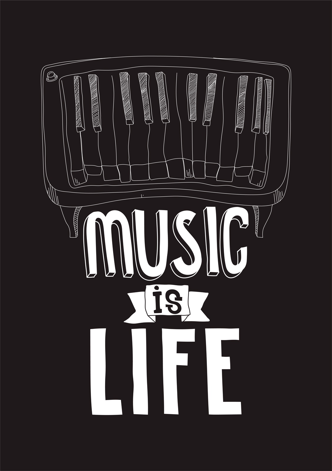 фото Картина Экорамка "Music is life", холст, 30x40 см