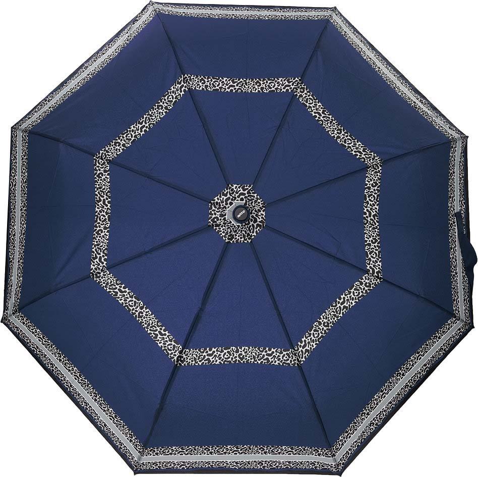 Зонт женский Doppler, 3 сложения, полный автомат, цвет: синий. 744146526 4