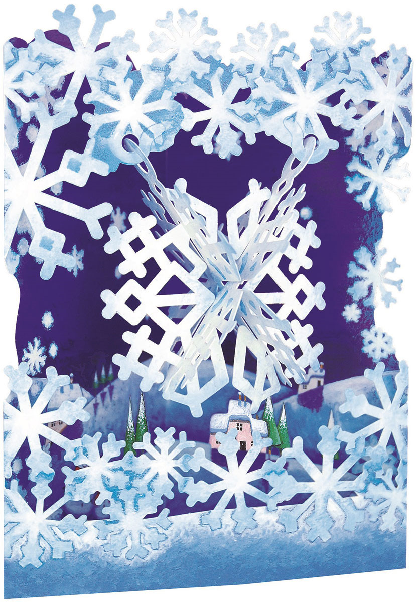 фото Объемная открытка Santoro "Снежинка"