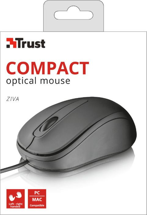 фото Мышь Trust Ziva Compact, проводная, цвет: черный, серый