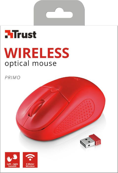 фото Мышь Trust Primo Wireless, беспроводная, цвет: красный