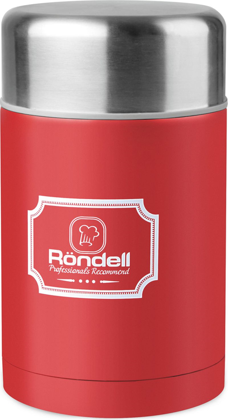 фото Термос для еды Rondell Picnic, с внутренним контейнером, красный, 800 мл