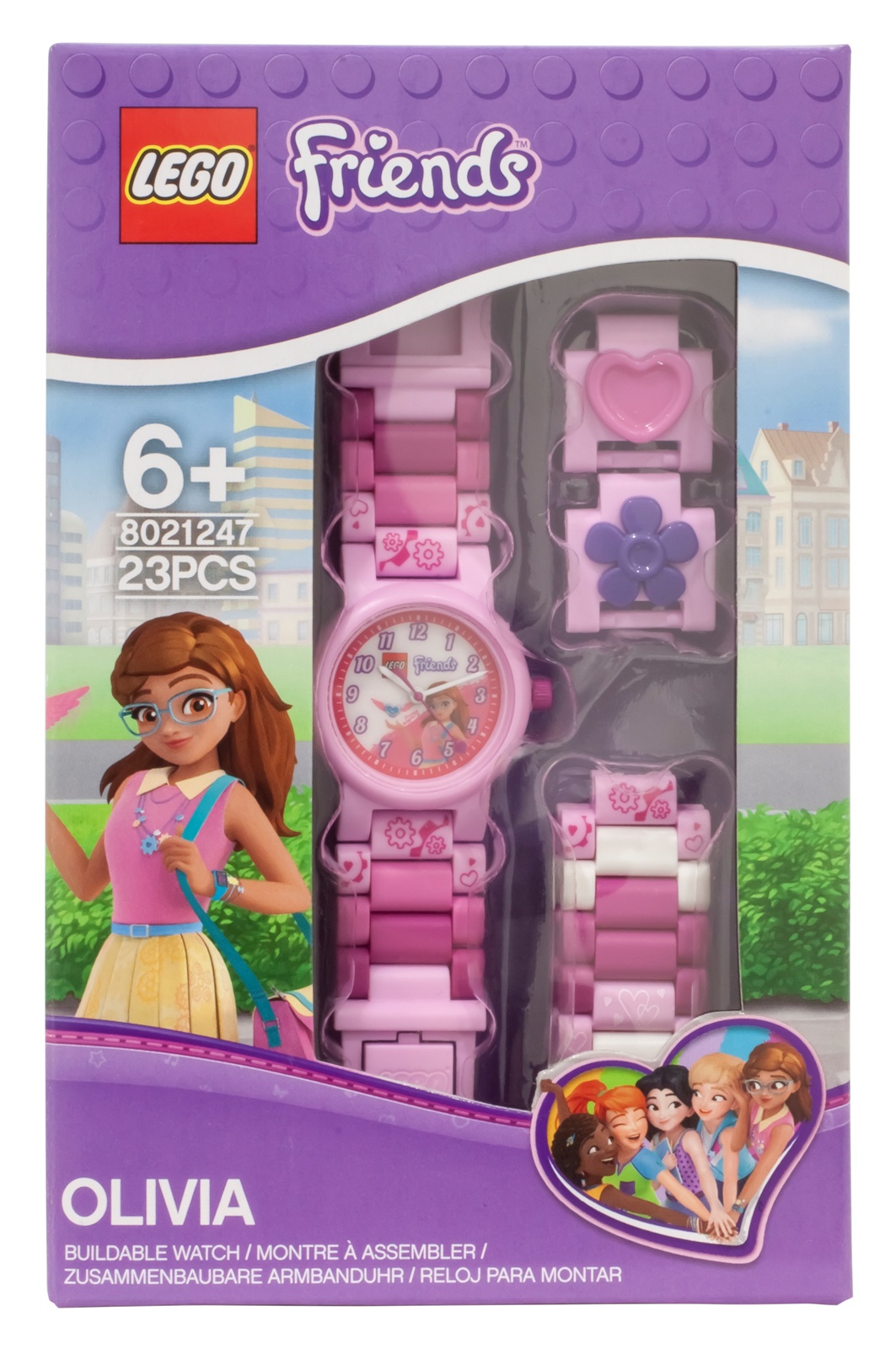 фото Часы наручные аналоговые LEGO Friends Olivia, цвет:розовый