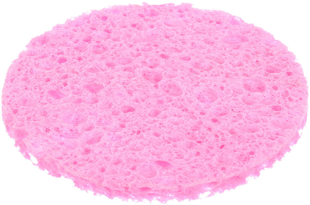 Спонж для лица Банные штучки, цвет: розовый, диаметр 7 см