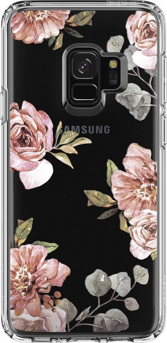 фото Защитный чехол Spigen Liquid Crystal Blossom Flower для Samsung Galaxy S9