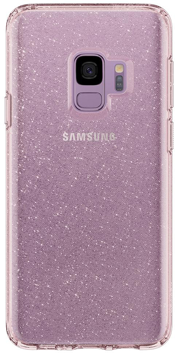 фото Защитный чехол Spigen Liquid Crystal Glitter Rose Quartz для Samsung Galaxy S9