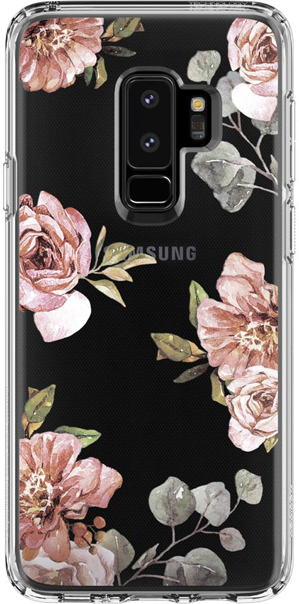 фото Защитный чехол Spigen Liquid Crystal Blossom Flower для Samsung Galaxy S9+