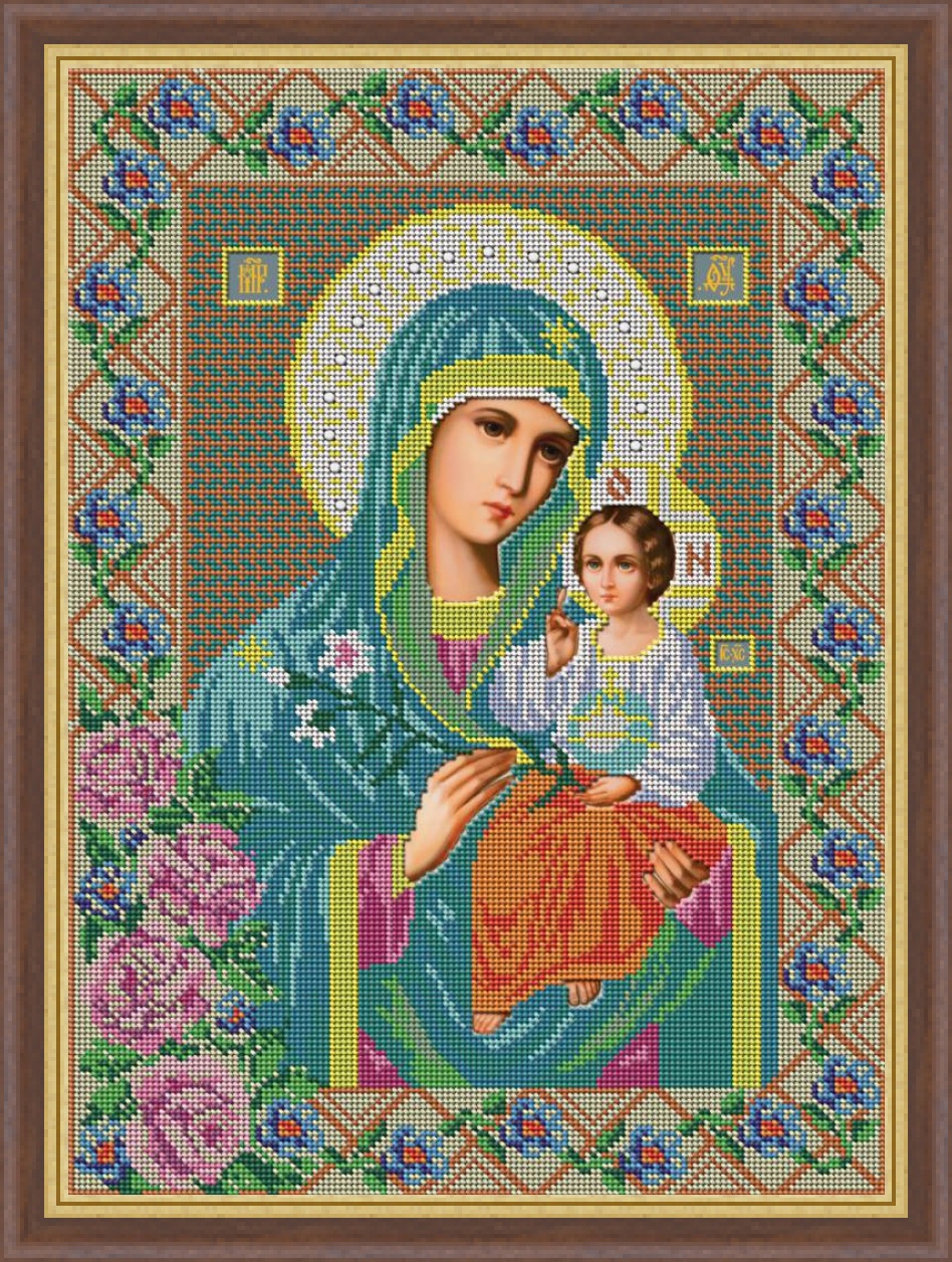 Набор для вышивания Galla Collection бисером «Икона Божией Матери Неувядаемый цвет», 31х42 см