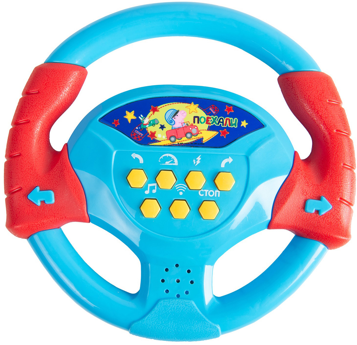 фото Интерактивная игрушка Свинка Пеппа Интерактивный руль "Свинка Пеппа", 33655 голубой Peppa pig (свинка пеппа)
