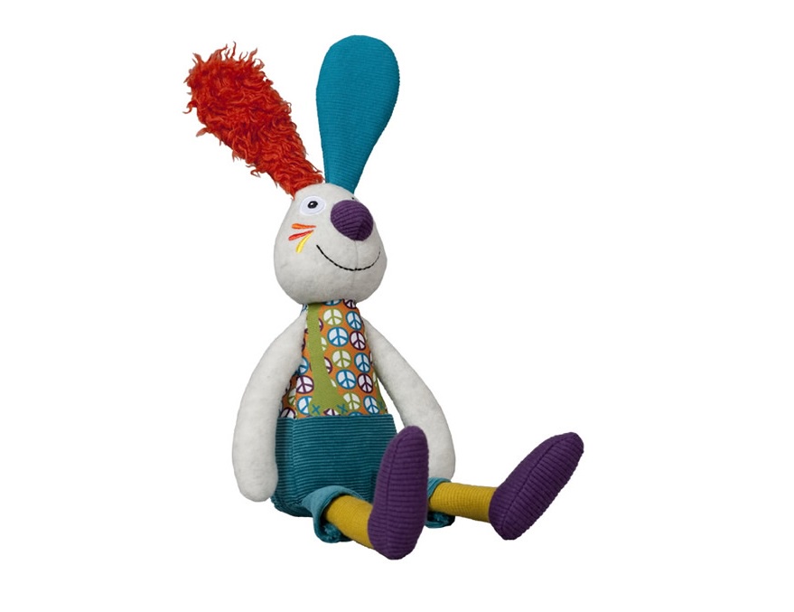 фото Мягкая игрушка Ebulobo "Кролик Джеф", с погремушкой внутри