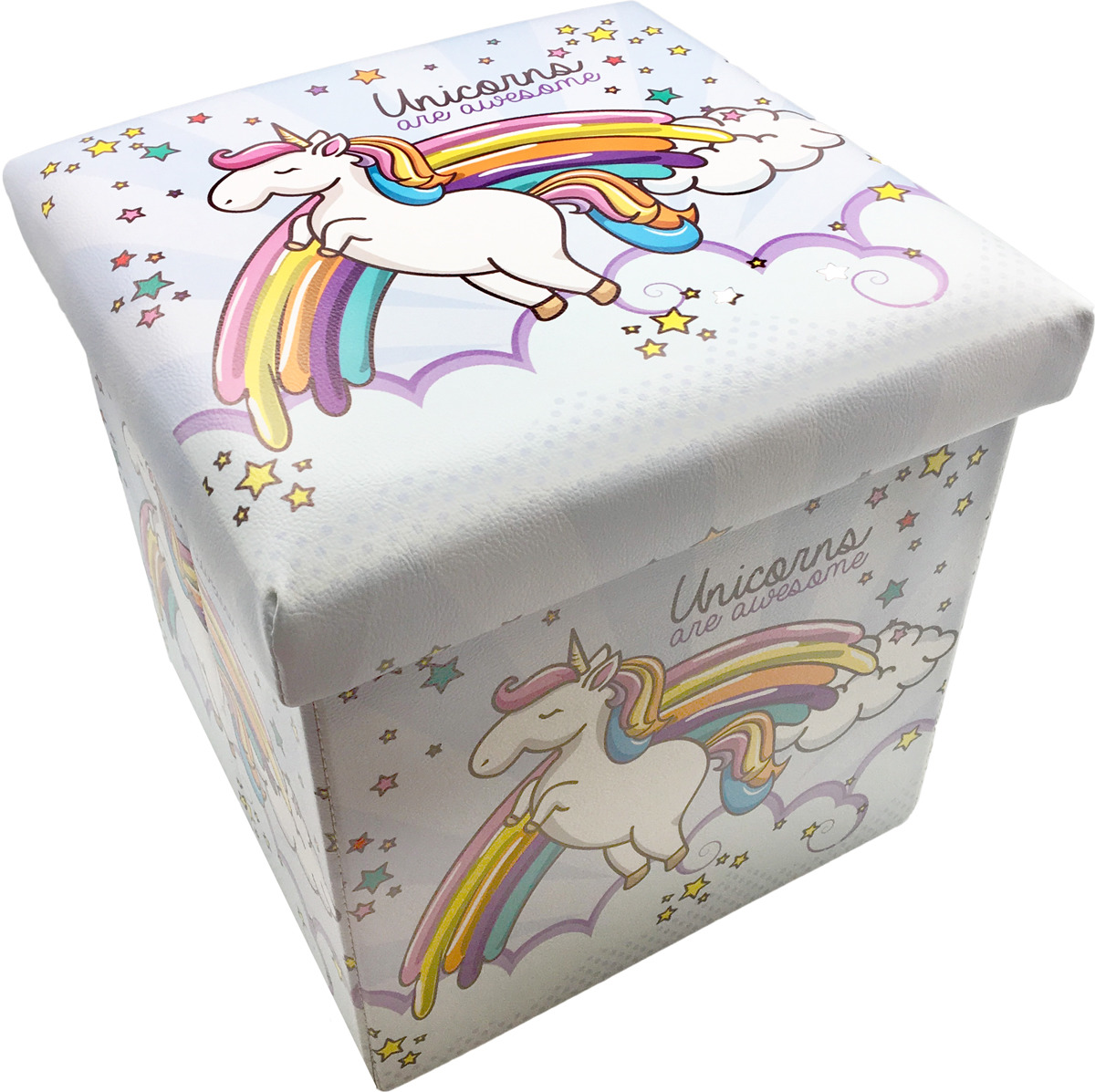 фото Декоративная коробка You'll Love "Единорог и радуга", для хранения, с крышкой, 31 x 31 x 31 см