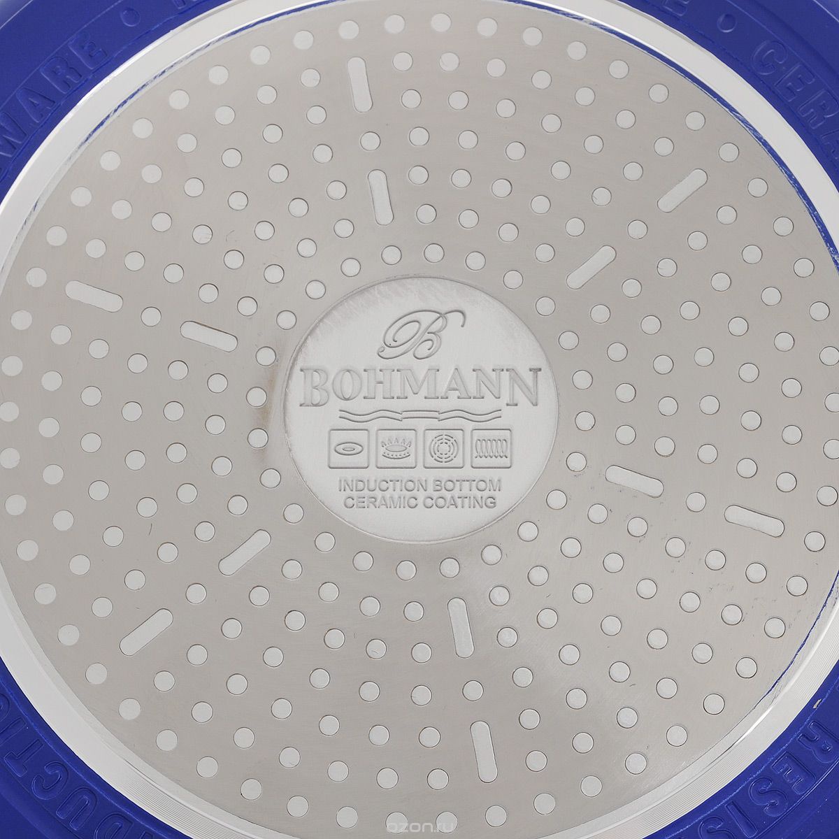 фото Сковорода Bohmann, керамическое покрытие, 20 х 4,5 см, цвет: синий. 7020BH