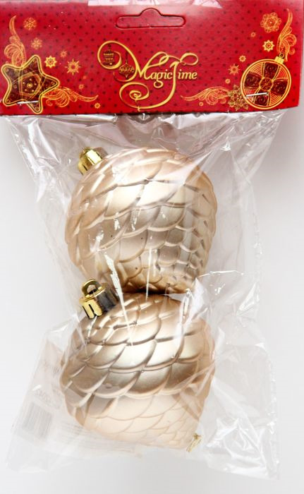 фото Новогоднее подвесное украшение Magic Time "Сосновые шишки", длина 6,7 см, 2 шт