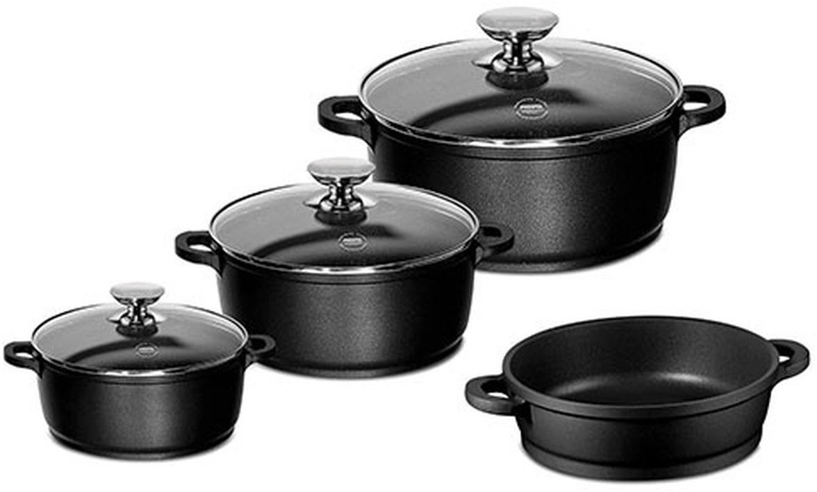 фото Набор посуды для приготовления Berndes Vario Click Induction, с крышками, цвет: черный, 7 предметов
