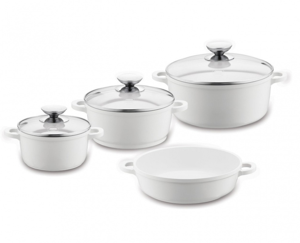 фото Набор посуды для приготовления Berndes Vario Click Induction White, с крышками, цвет: белый, 7 предметов