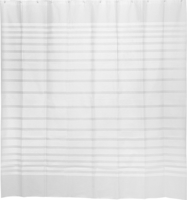 Штора для ванной Verran Tiras, цвет: белый, 180 х 180 см