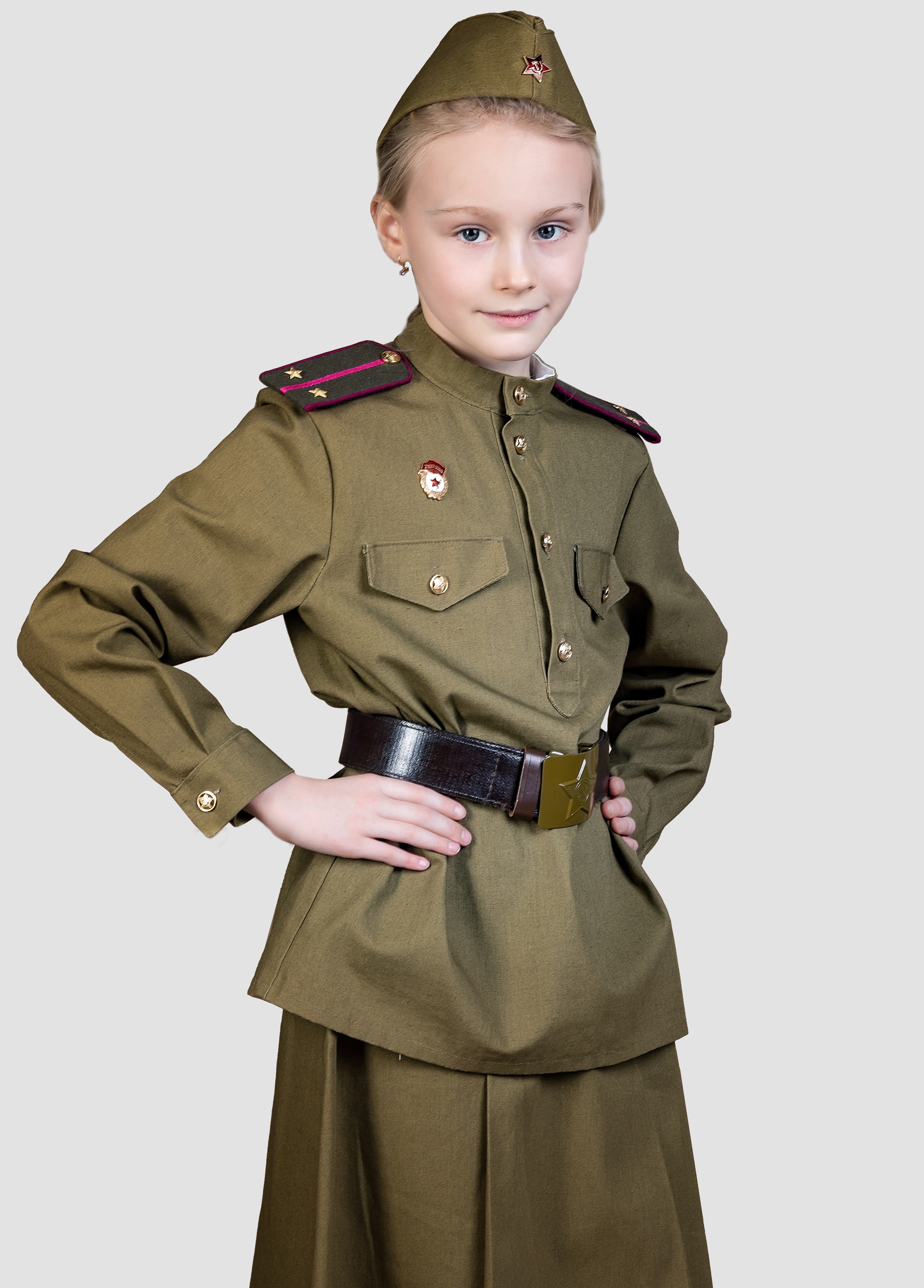 фото Комплект пехотной детской военной формы на девочку Сын полка