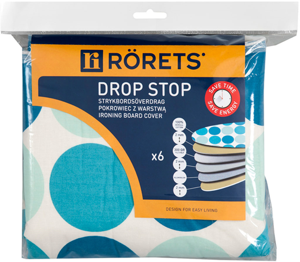 фото Чехол для гладильной доски Rorets Drop Stop, 120 х 40 см.7595