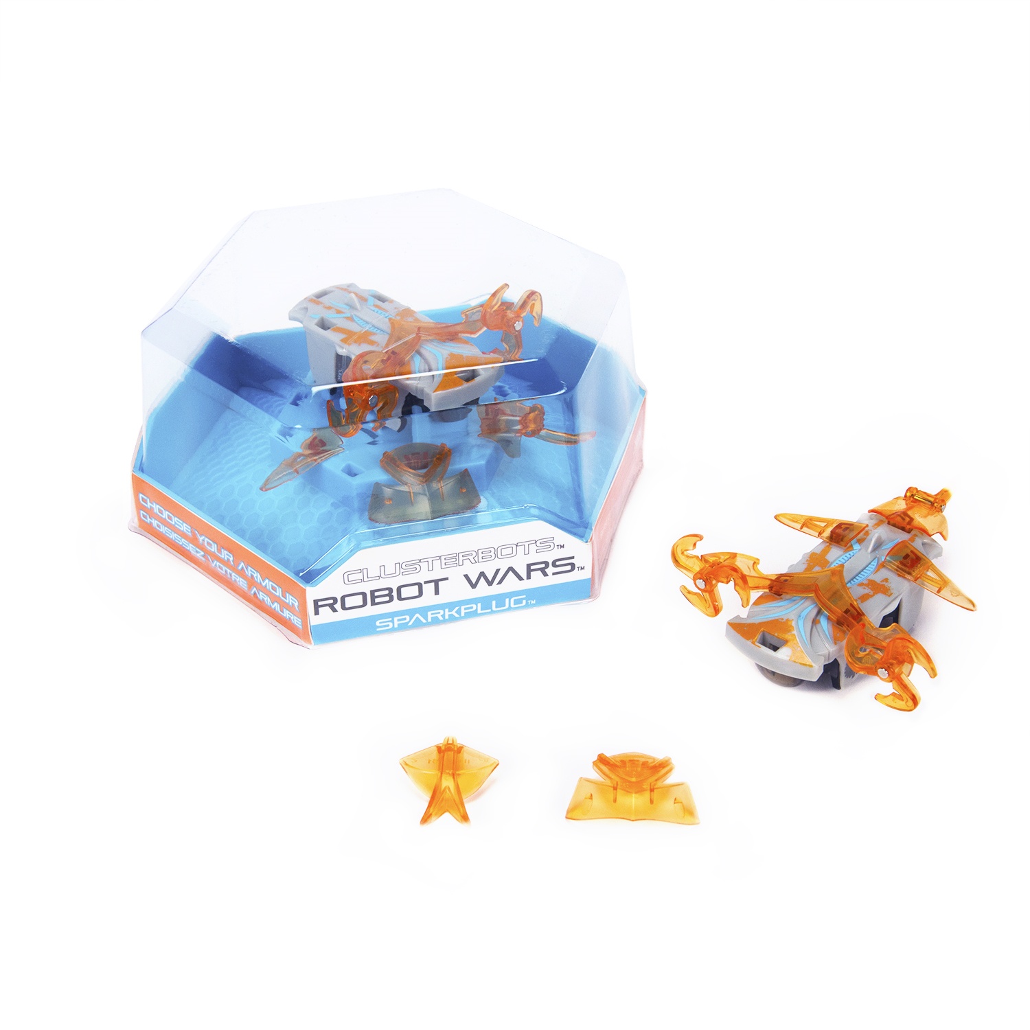 фото Игрушечный робот HEXBUG "Космический легионер. Спаркплаг" (2 диска) оранжевый