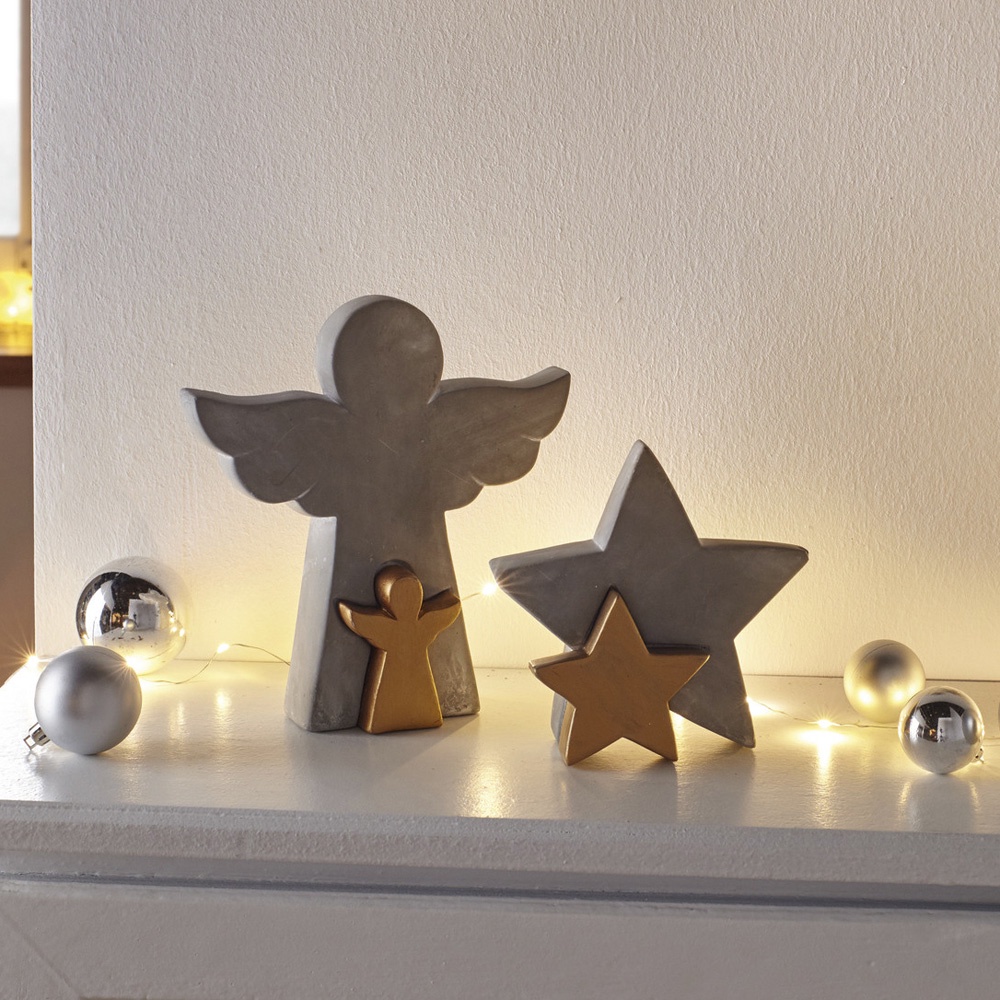 фото Декоративные фигуры Хит-декор "Ангел и звезда", цвет: серебристый, золотой, 2 шт Хит - декор