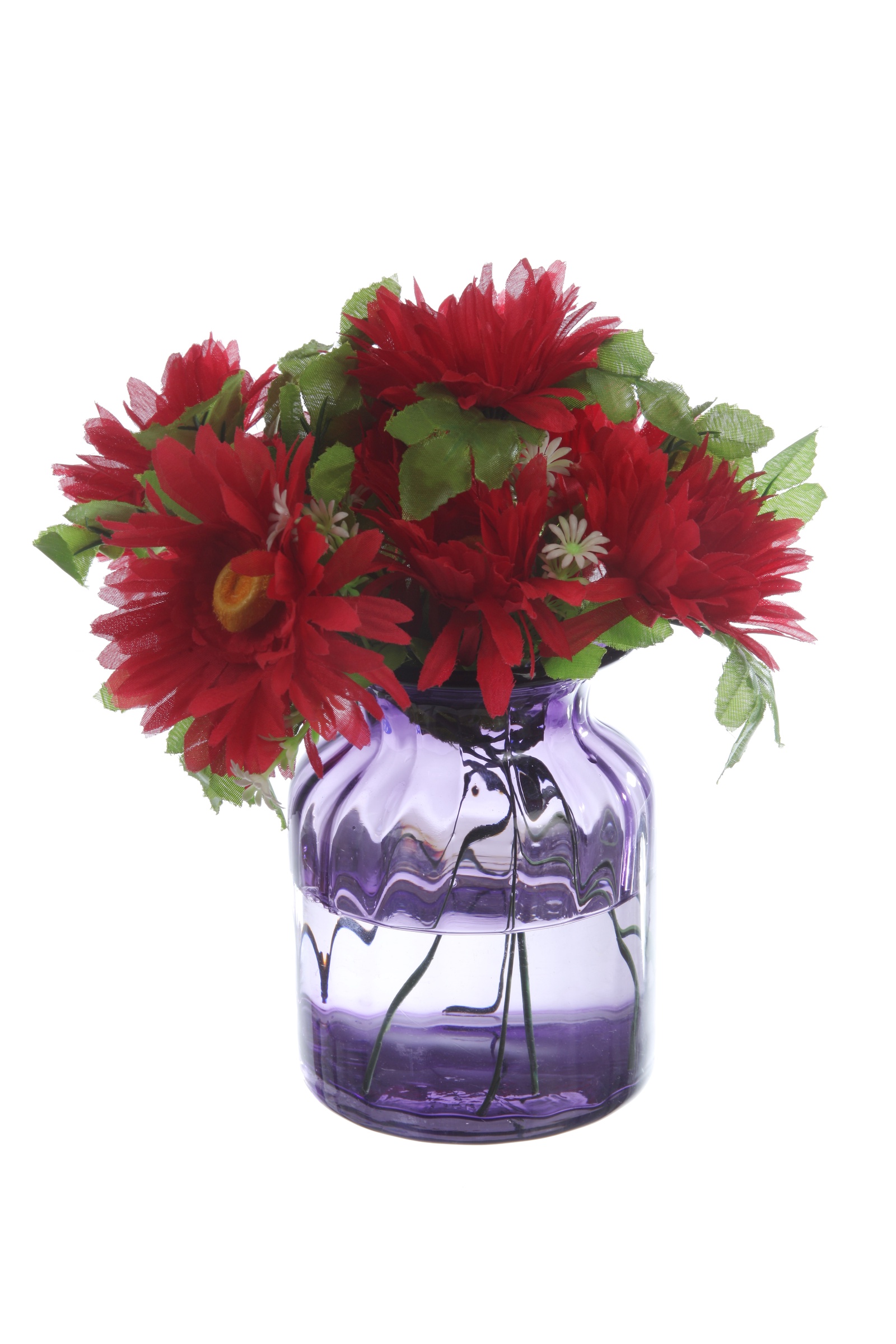 фото Стеклянная, декоративная ваза ST-4 фиолетовый Ismatdecor