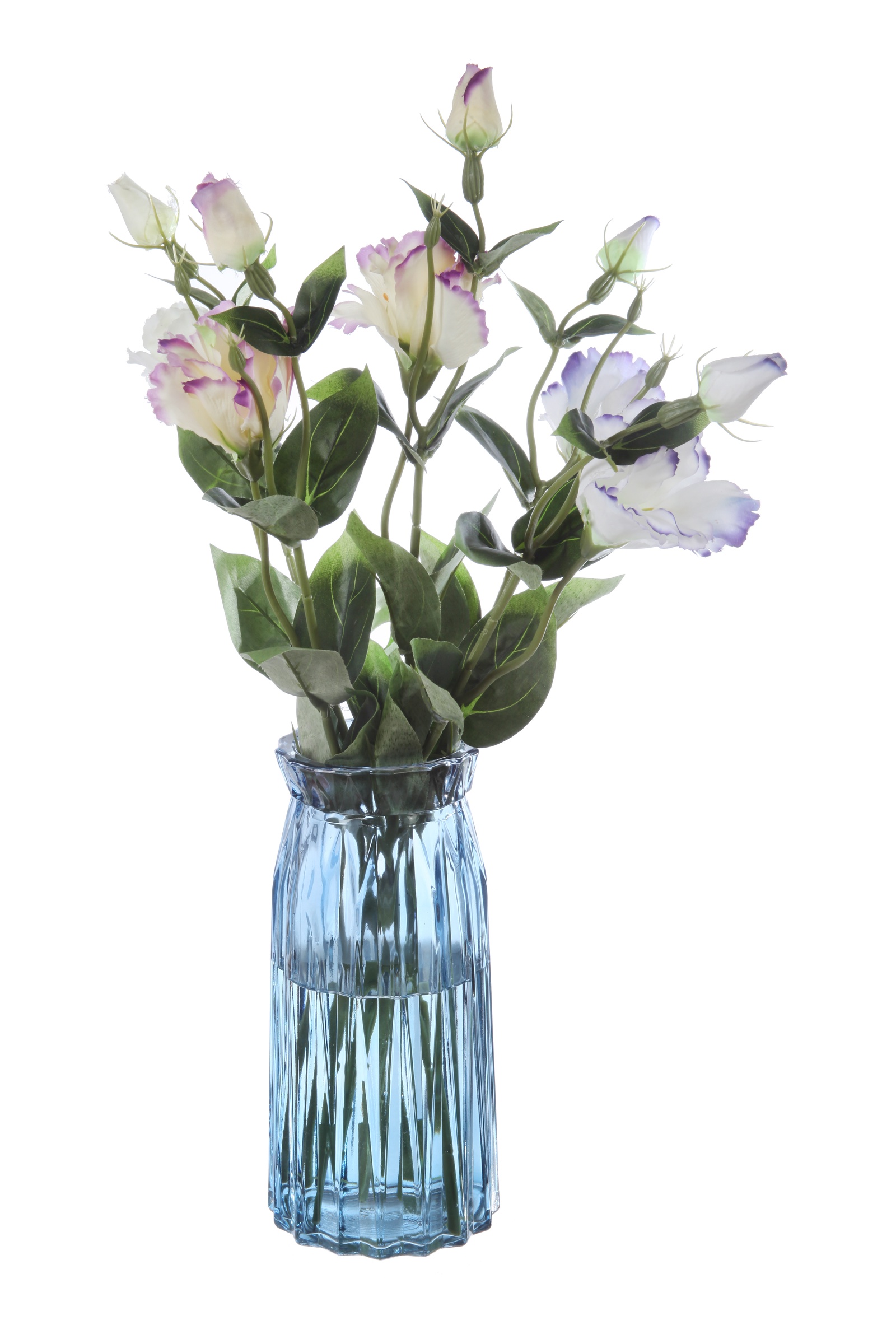 фото Ваза IsmatDecor Стеклянная ваза, ST-9 голубой, голубой