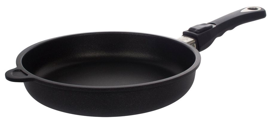 фото Сковорода AMT Frying Pans Titan, диаметр 28 см, съемная ручка, литой алюминий с антипригарным покрытием, AMT I-528