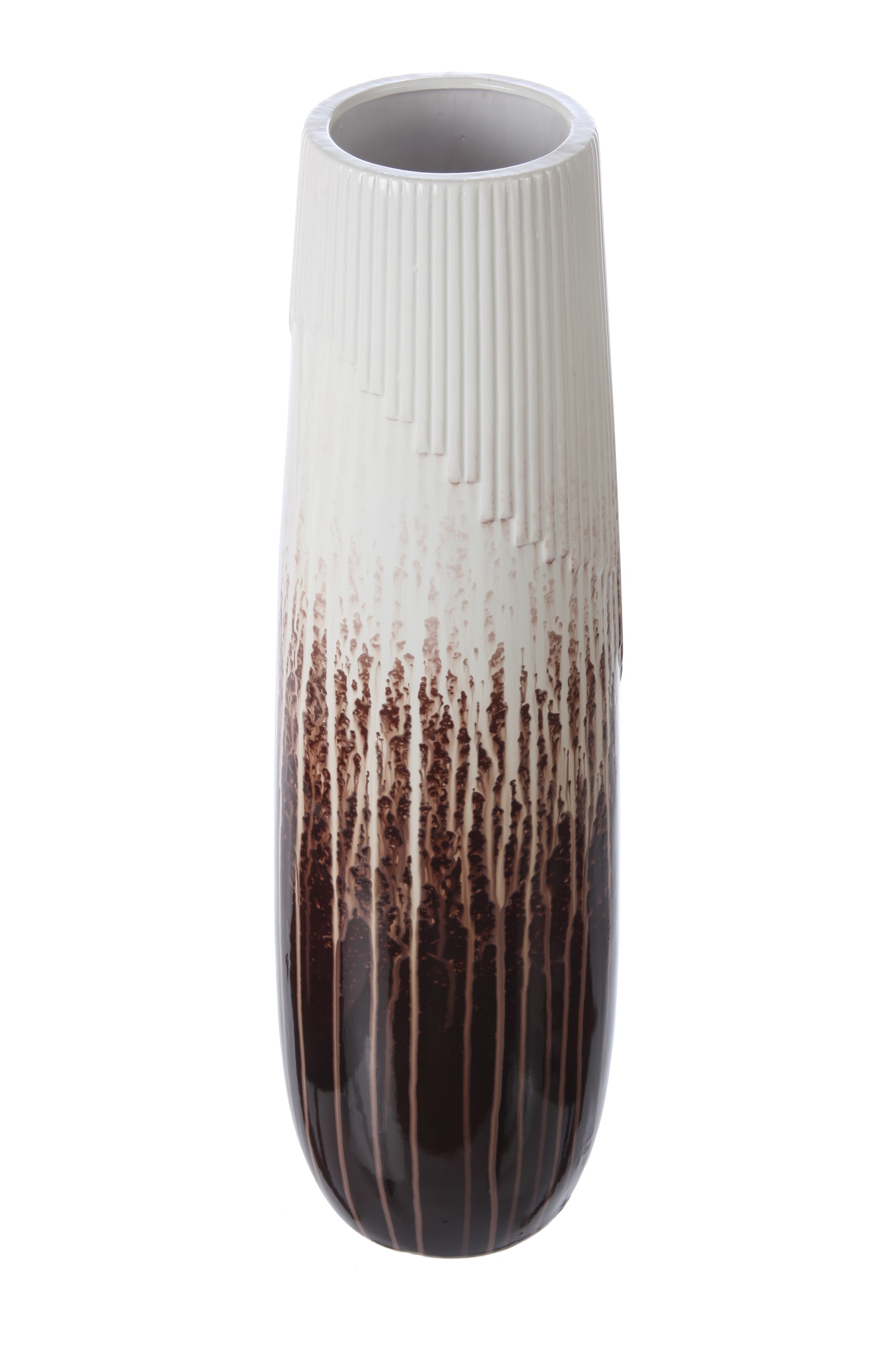 фото Ваза декоративная IsmatDecor, VB-89, напольная, керамическая, белый