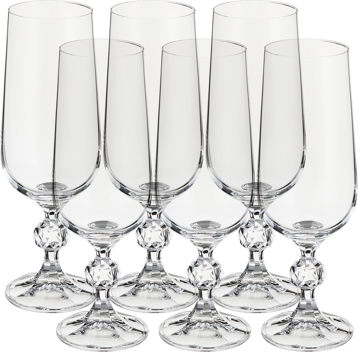 Набор бокалов для шампанского Bohemia Crystal 