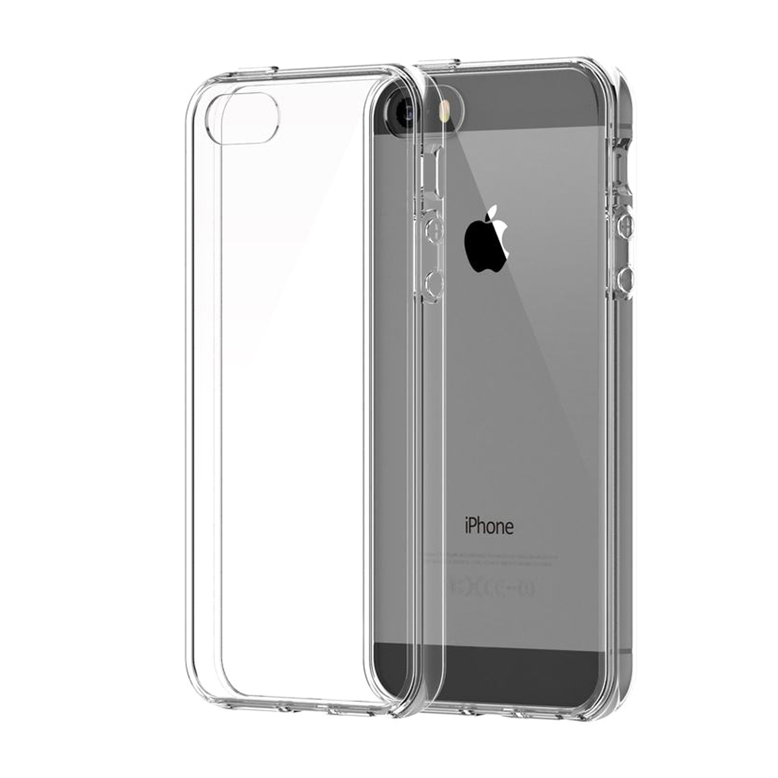 Чехол Boom Case для iPhone 5/5S/SE, цвет: прозрачный