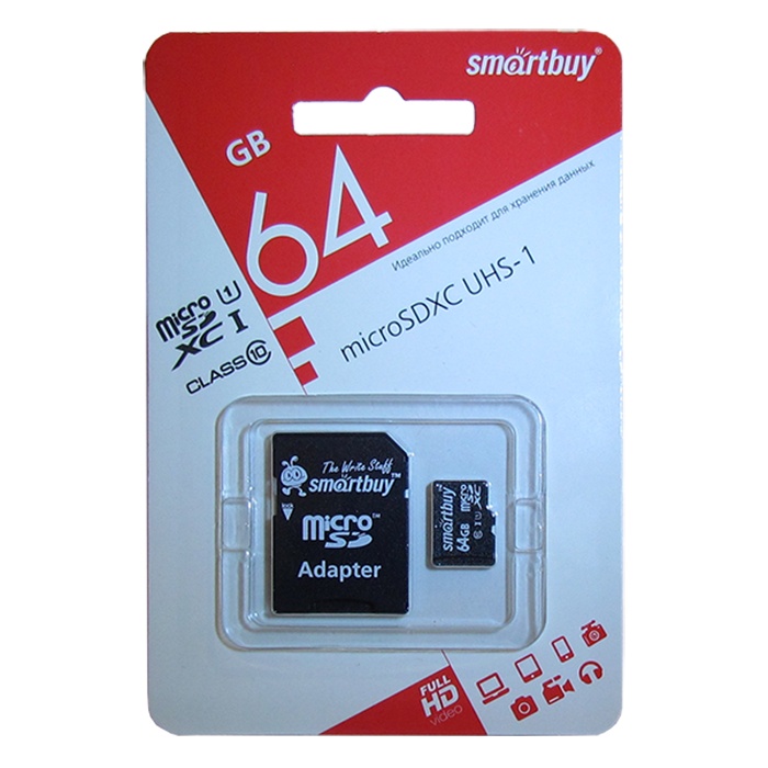 фото Карта памяти Smart Buy 64GB UHS-1 U1 Smartbuy