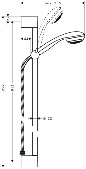 фото Душевой комплект Hansgrohe Crometta 85 27651000