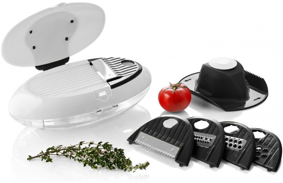 фото Овощерезка овальная Walmer Home Chef, W30016008, белый, черный, 8 предметов