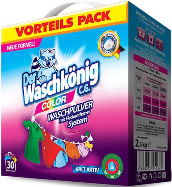 фото Стиральный порошок Der Waschkönig C.G. Color, 2,5 кг Der waschkцnig c.g.