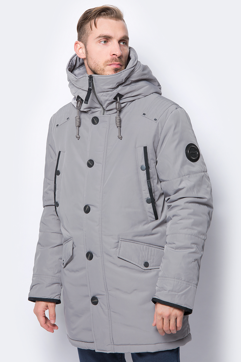 Куртка мужская Baon, цвет: серый. B538531_Coati. Размер XXL (54)
