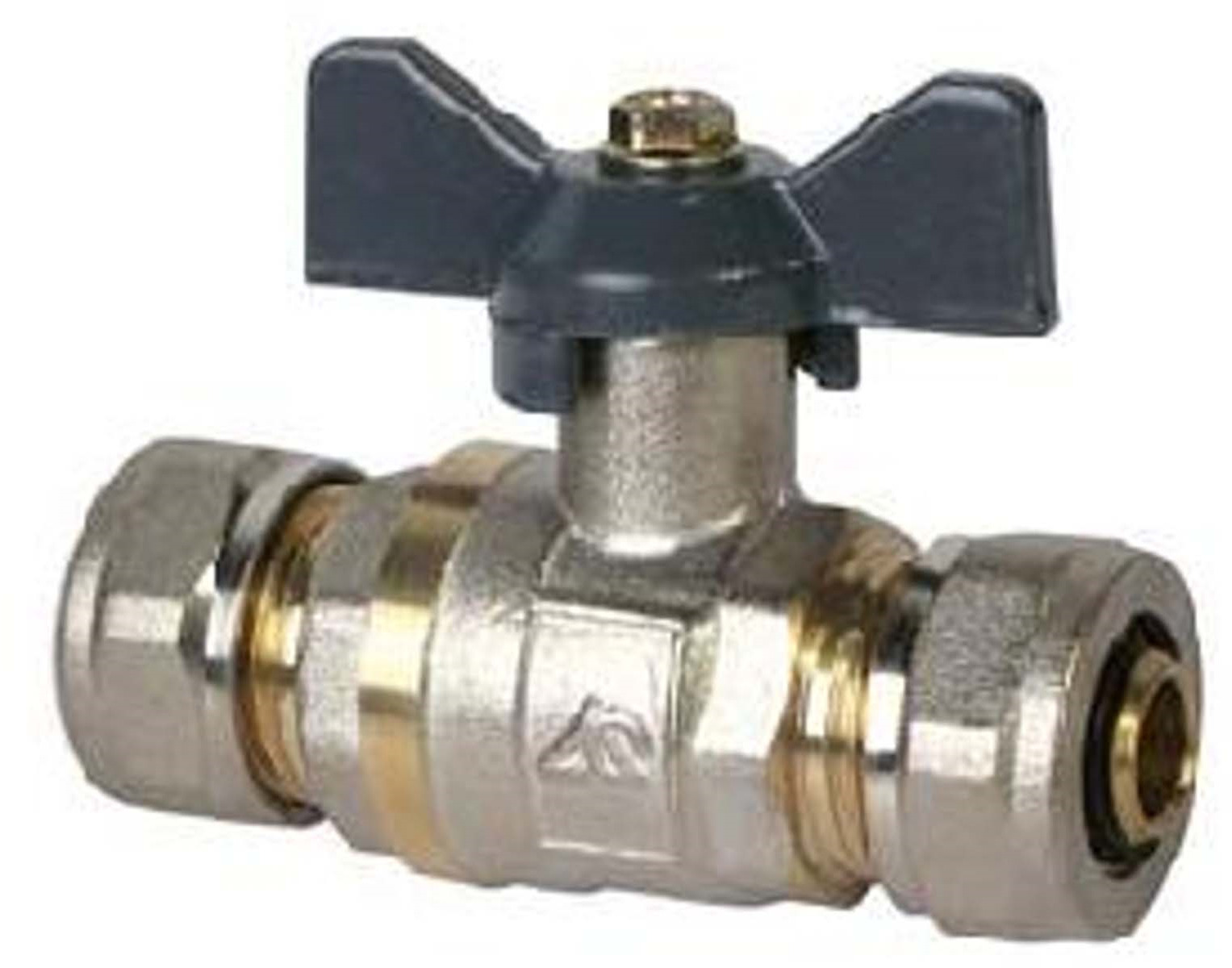 Кран шаровый RVC, под металлическую/пластиковую трубу, 20 х 3/4\" ц/г ...